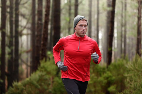 man running to release anger