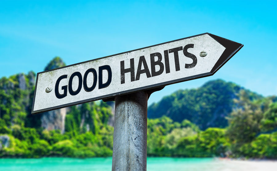 sign says good habits